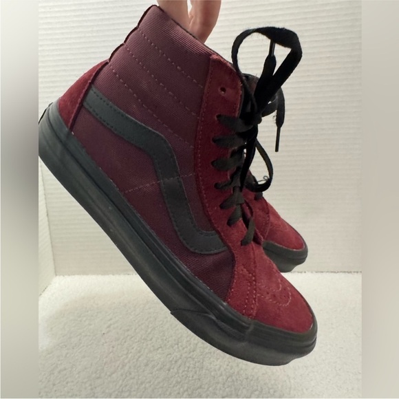 Vans Shoes - Vans red maroon high top sneakers womens 7 mens 5.5 EUC.